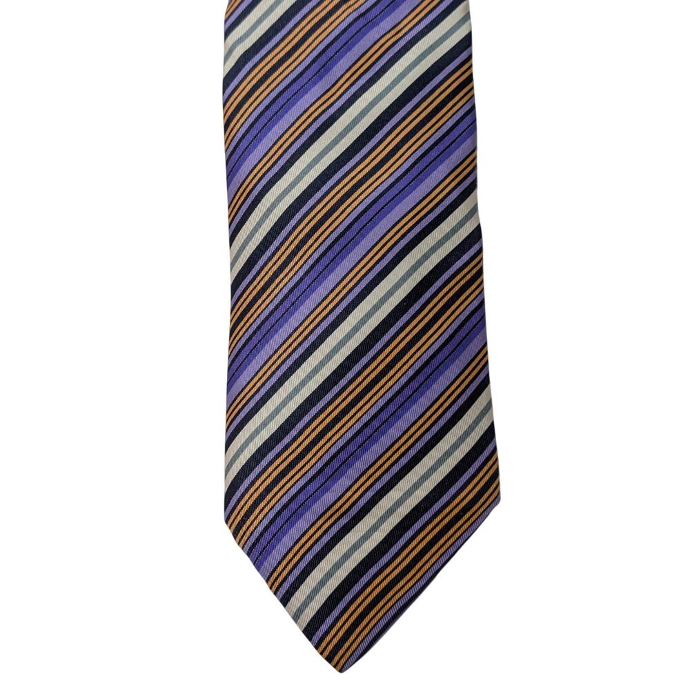 Vintage Hermès 100% Silk Men's Multicolored Stripes